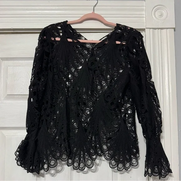 Black lacy shirt - Picture 1 of 1
